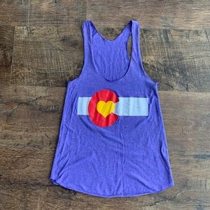 Colorado Love Purple Graphic Tank Top XS